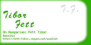 tibor fett business card